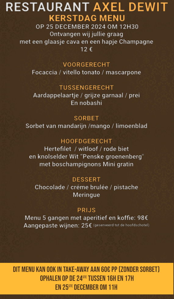 Maandmenu flyer