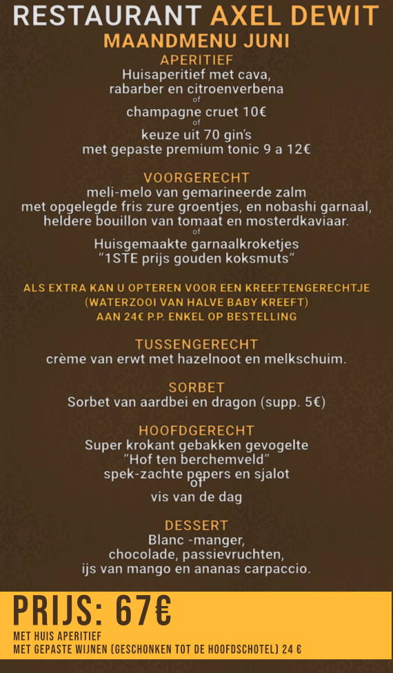 Maandmenu flyer